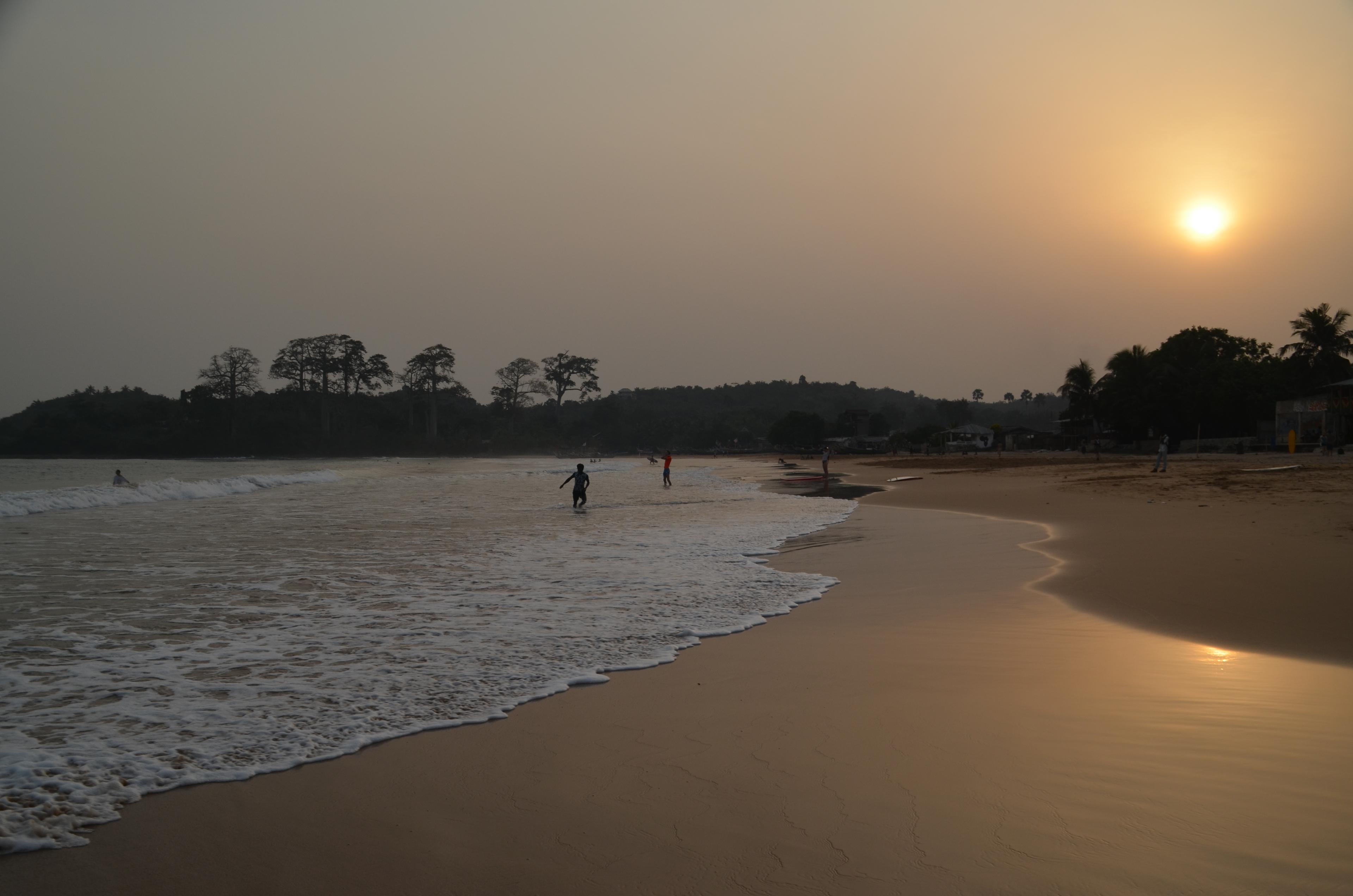 Sunset over Busua